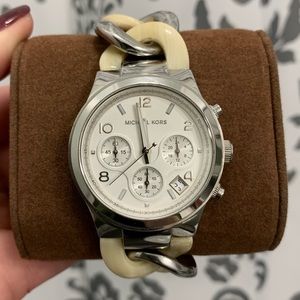 Michael Kors Ivory Chain-Link Watch